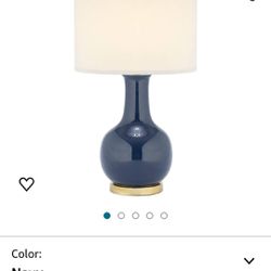SAFAVIEH Lighting Collection Paris Modern Royal Blue Ceramic 28-inch Bedroom Living Room Home Office Desk Nightstand Table Lamp (LED Bulb Included)