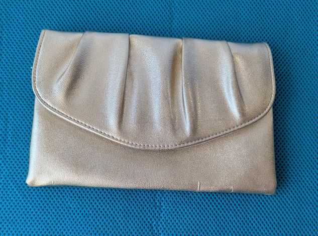 Golden, Sparkling, 9 x 6", Clutch, Bag, Evening Purse, Wallet, Party, Accessory, Fashion, Outfit, Vintage
