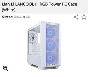 Lian Li LANCOOL III RGB Tower PC Case (White)