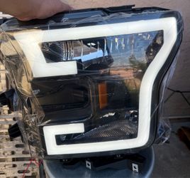 15-17 Ford F-150 Black 3D LED Strip Headlights