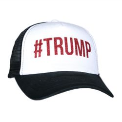 New #Trump Red Glitter  Ball Cap Trucker Hat Political Conservative Republican. 