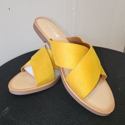 Yellow Slip On Sandals