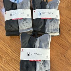 NWT Spyder men’s comfort cushioning crew socks 18 pairs