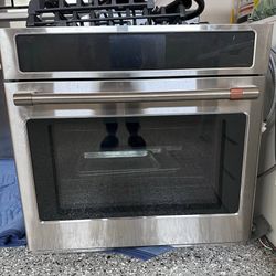 Cafe 30 Inch Wide 5 Cu. Ft. Single Electric Oven with Convection and LCD Touch Display