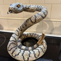 Unique and Realistic Rattlesnake 11 inch high Statue