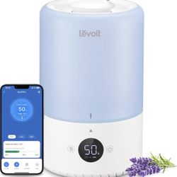 LEVOIT Smart Humidifiers for Bedroom Baby, Top Fill, Customize Humidity for Home, Plants with Humidistat, Essential Oil Diffuser, Schedule, Timer, APP