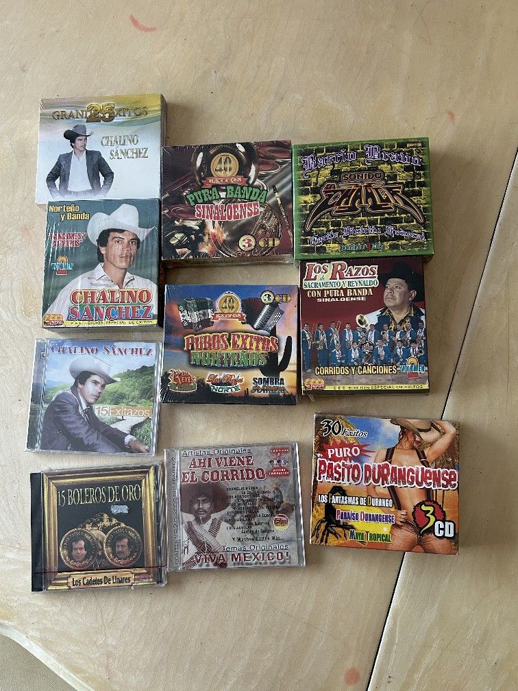 10 NEW Spanish Corridos CDs Chalino Sanchez Los Razos Los Cadetes
