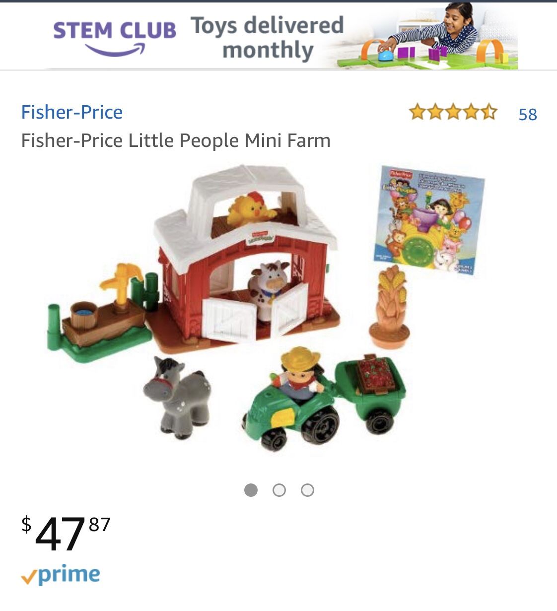 EUC Fisher Price Little People discovering animals at the farm