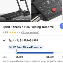 Spirit Fitness Folding Treadmill 