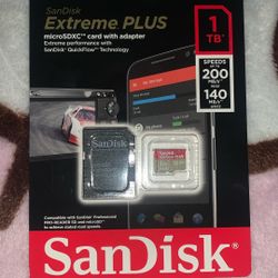 SanDisk - Extreme PLUS 1TB microSDXC UHS-I Memory Card