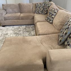Moving Sale: Microfiber Sectional Couch