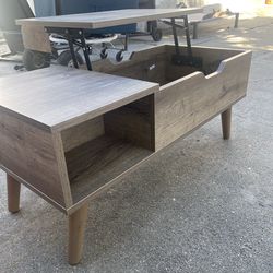 Lift-Top Coffee Table with Hidden Storage