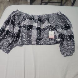 Forever 21 Off Shouler Crop Top