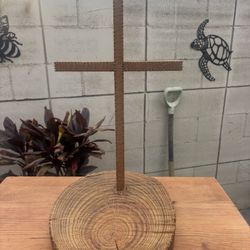 Handmade Carved Rustic Cross 