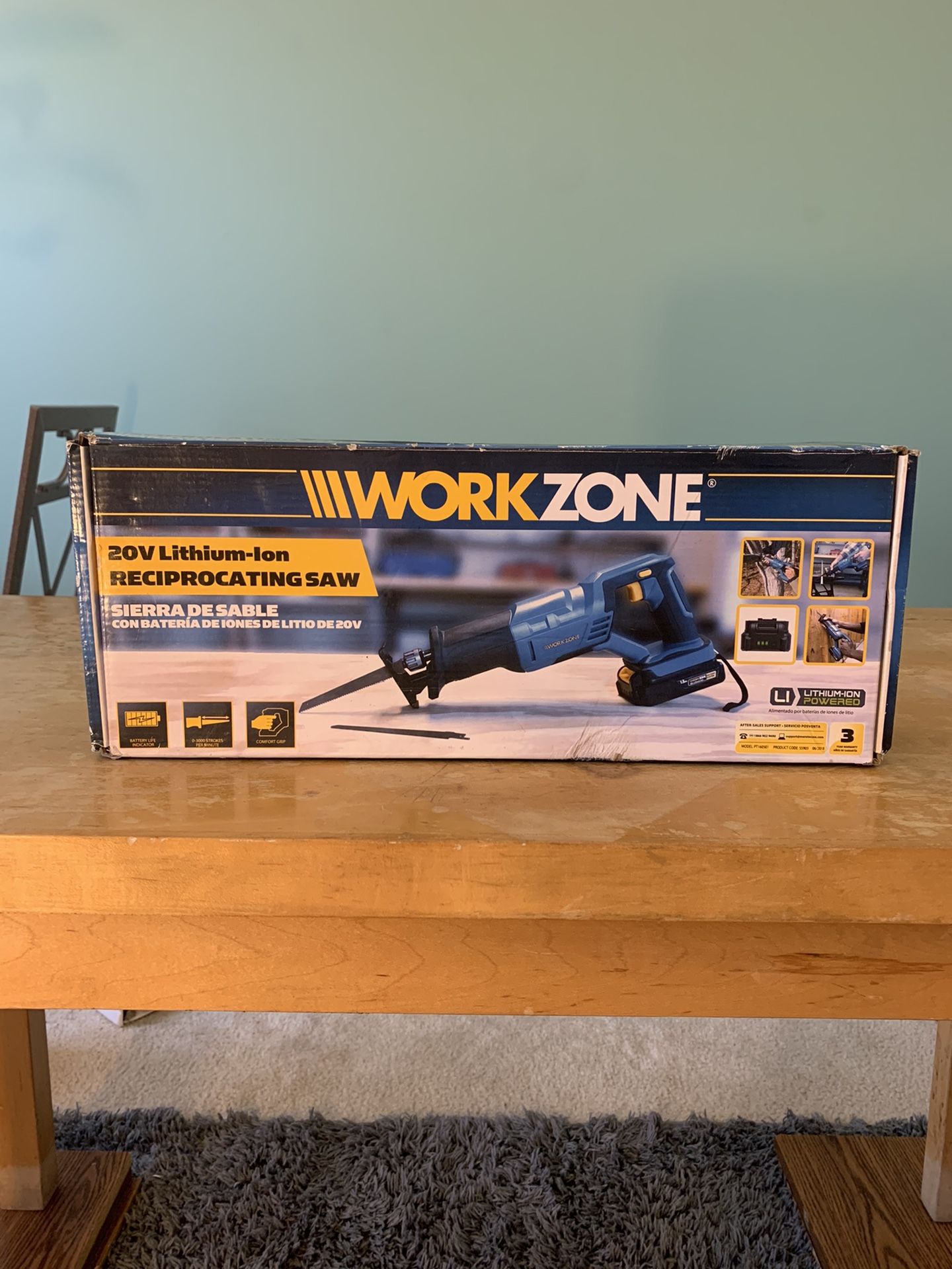 Workzone 20V Lithium ion Reciprocating Saw