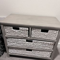 Woven Basket Drawer Storage Chest
