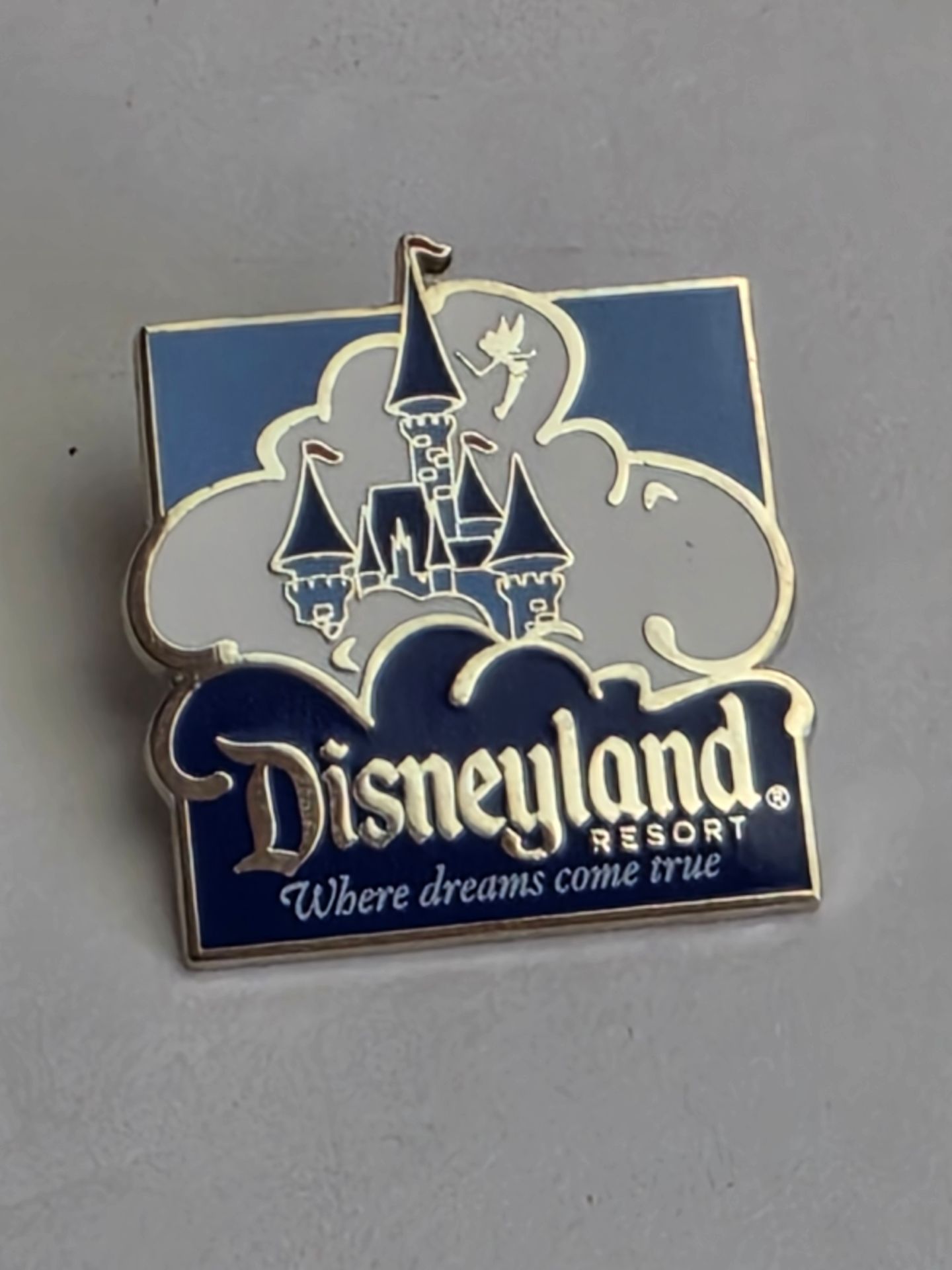 Walt Disney World Disneyland Castle "Where Dreams Come True" Pin Back NEW!