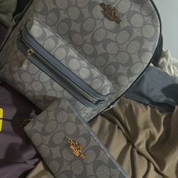 Coach Bookbag & Wallet Set