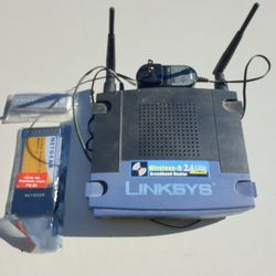 Linksys wireless router, netgear wireless USB and pc card adapter