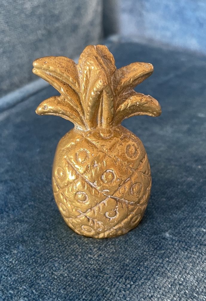 Solid Brass Pineapple Figurine