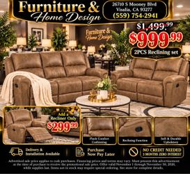 2pcs Reclining sofa set