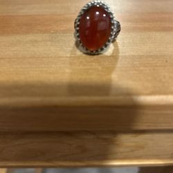 Vintage Persian Carnelian Sterling Silver Ring , Mid 1970’s 