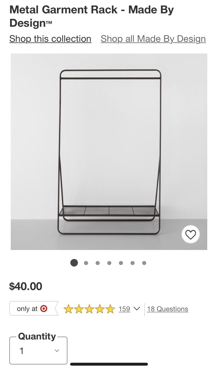 Target Clothing Rack USED!!!!