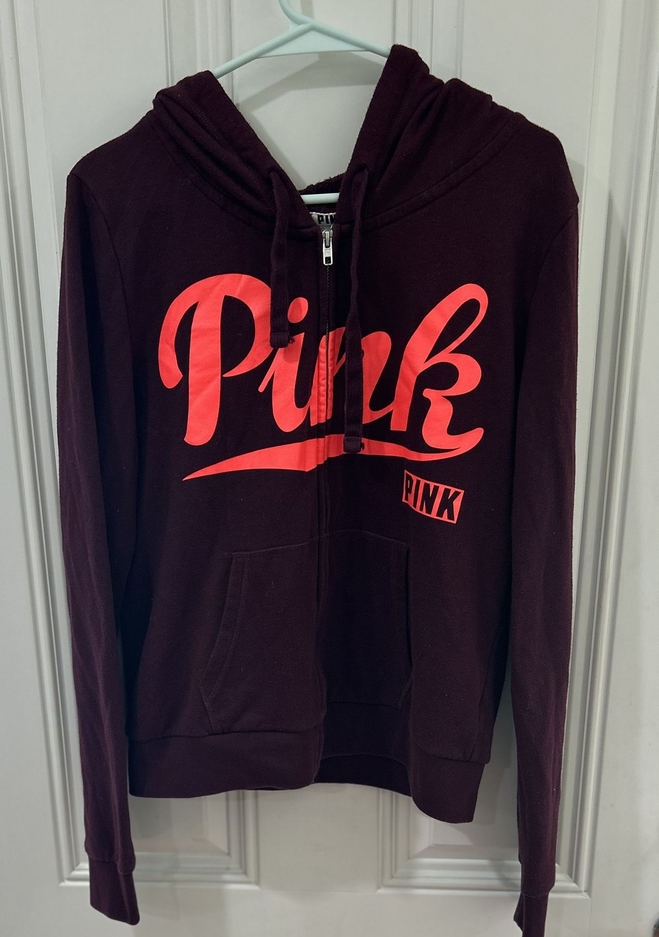 Pink Victorias Secret Women’s Purple Full Zip Sweater Large