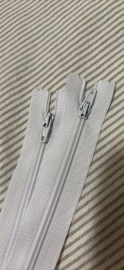 White Zippers 50 cm – about 170 pcs (New)