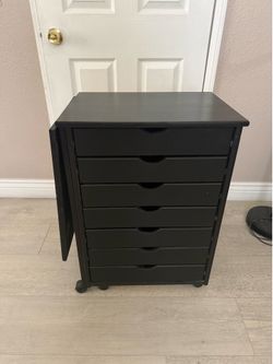 Black Drawer Organizer with Extended Table