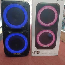 Loud Bluetooth Kareoke Party Speakers. Rechargeable Battery. Brand New