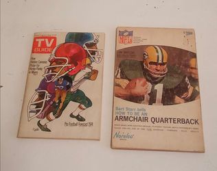 Football books.  TV guide 1974 pro football forecast  and Arm chair quarterback.  Free.