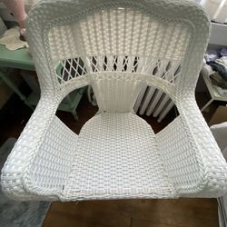 Faux Wicker Chair