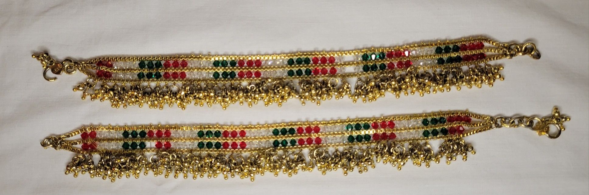 Crystal Anklets And Hair Ornament Set