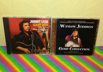 Johnny Cash and Waylon Jennings CDs (Both are the greatest hits collections)