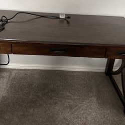 Office Desk with Drawers & Built-In Power/USB Ports