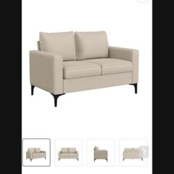 Hillsdale Furniture Alamay Upholstered Loveseat, Oatmeal 