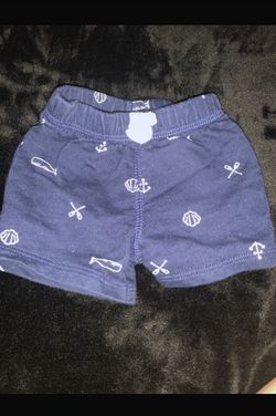 Baby Navy Nautical Print Shorts
