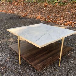 Square Marble Topped Coffee Table