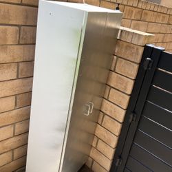 Six Foot ~6’ Garage Storage Closet Cupboard Silver Front