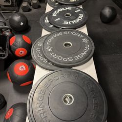 45- pound 10 & 15 Pound Bumper Plate Set