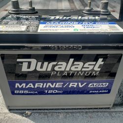 Duralast Platinum AGM Marine Deep Cycle Group 24 Battery Perfect Condition  1yr Warranty 