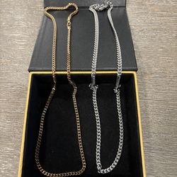 GLD Rose-gold And White-Gold Chains