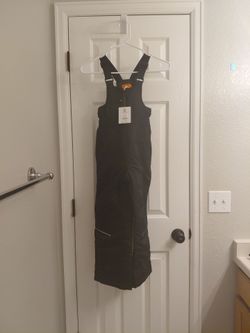 Black Snow Bib Overalls with Tags