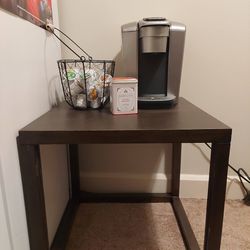 Large Wooden Square End Table