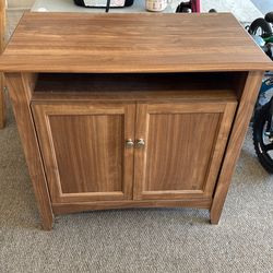 Medium/ Walnut Color Wood Storage Cabinet