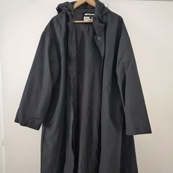 Black Ava And Viv Target Long Rain Jacket Size 2X 