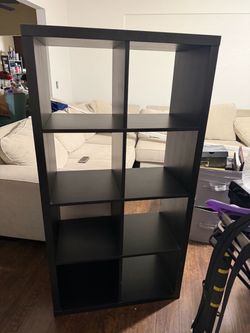 Black/Brown Cube Storage Bookshelf Unit