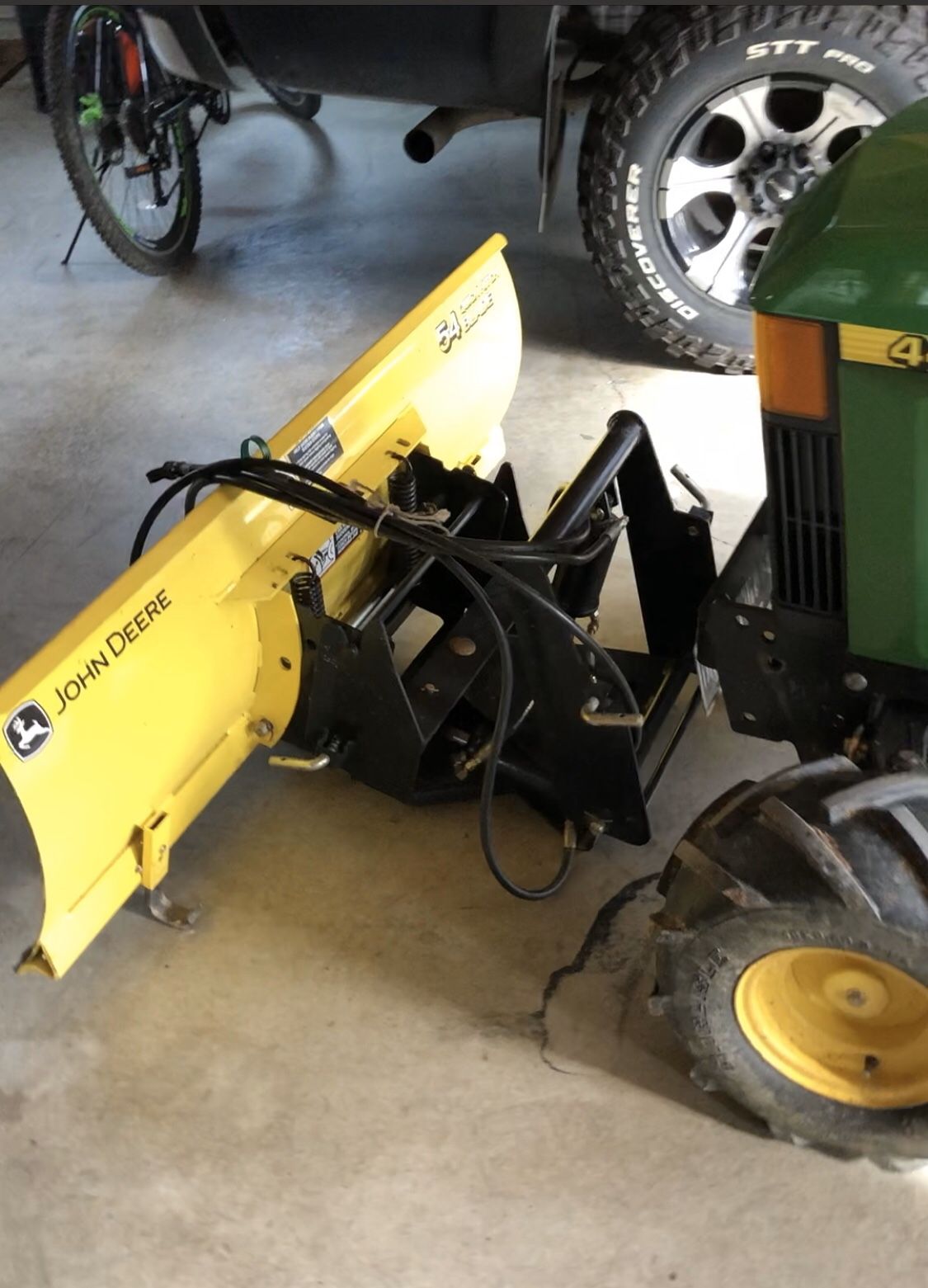 John Deere 54 inch quick hitch 4 way hydraulic dozer snow blade for 425,445,455
