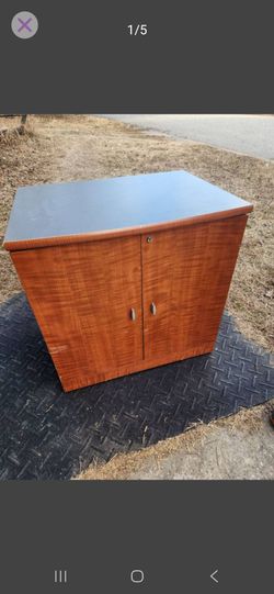 Cabinet with a key